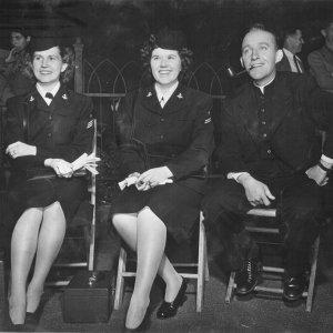 My grandma (in the middle) with Bing Crosby on the set of 'Going my Way'